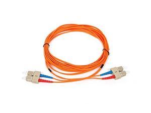 Monoprice OM1 Fiber Optic Cable - 5 Meter - Orange SC/SC, UL, 62.5/125 Type, MultiMode, Corning, OFNR Jacket (Optical Fiber, Non-conductive, Riser)