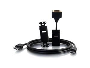 C2G 29453 DisplayPort to DVI Active Adapter Wall Plate - Black