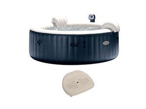 Intex Pure Spa Inflatable 6 Person Outdoor Bubble Hot Tub + Non Slip Seat Insert 