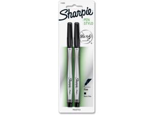 Sharpie Water-Resistant Stick Pen, Fine Point, Black Ink, 36/Pack (2083009)