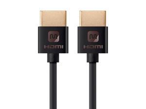 Monoprice HDMI Cable - 1 Feet - Black High Speed, 4K@60Hz, HDR, 18Gbps, 36AWG, YUV 4:4:4, Compatible with UHD TV and More - Ultra Slim Series