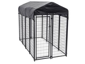Lucky Dog 6'H x 8'L x 4'W Welded Wire Dog Fence Pet Kennel with Heavy Duty Cover 