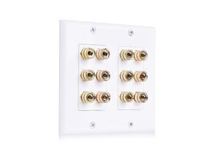 Speaker Wall Plate for 7.1-8 posts on each 2 Pk