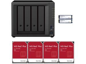 Synology DS923+ Dual-Core 4-Bay NAS, 4GB RAM, 12TB (4 x 3TB) of Western Digital Red Plus Drives, and 800GB (2 x 400GB) of Synology Cache Fully.