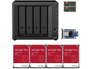 Synology DS923+ Dual-Core 4-Bay NAS, 16GB RAM, 12TB (4 x 3TB) of Western Digital Red Plus Drives, and a 10GbE Adapter Fully Assembled and Tested By.