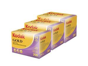 3 Units Kodak GOLD 200 Color Negative Film 35mm Roll Film, 24 Exposures