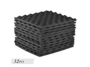 EC2WORLD 12PCS Studio Acoustic Foams Panels Sound Insulation Foam 12''X12'' Grey EC2WORLD 12PCS Studio Acoustic Foams Panels Sound Insulation Foam 12''X12'' Grey