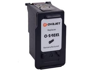 Novajet Ink Cartridge Replacement For Canon PG 240XL Single BlackWith Level Indicator