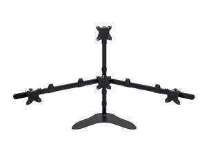 Monoprice Quad Monitor Pyramid Free Standing Desk Mount For 15-30in Monitors Rotate 360??, Swivel ??60??, Tilt ??12??