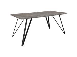 Corinth 31.5' x 63' Rectangular Dining Table in Faux Concrete Finish
