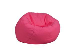 Small Solid Hot Pink Bean Bag Chair for Kids and Teens
