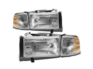 Parking Light for Dodge Dodge Dakota 91-96 Left Lens and Housing W//Head Lamp Door Gray Composite Head Lamp Left Side