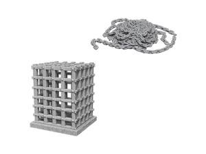 WizKids Deep Cuts Unpainted Miniatures Cage & Chains W6 Highly Detailed Figures Primed