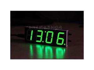 1PCS Green Digital LED Electronic Microcontroller Clock Screen Display time 1PCS Green Digital LED Electronic Microcontroller Clock Screen Display time