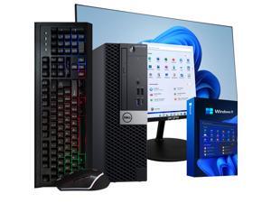 Computadora de escritorio Dell OptiPlex 5060 con Windows 11 | Intel i5-8500 de seis núcleos (4.3GHz Turbo) | 16GB RAM DDR4 | 500GB SSD + 1TB HDD | WiFi + Bluetooth | Mouse y teclado RGB | Monitor de 24" 1080p