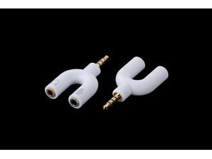 1Pcs 3.5mm Stereo Audio Male to 2 Female Headphone/Mic U Splitter Cable Adapter