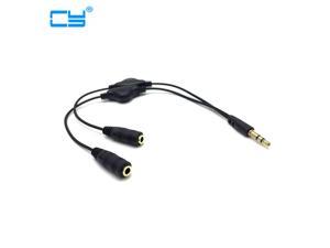 1Pcs 3.5mm Stereo audio 1 male to 2 female ports Earphone one to two converters Audio Splitter Adapter Multiple people share music