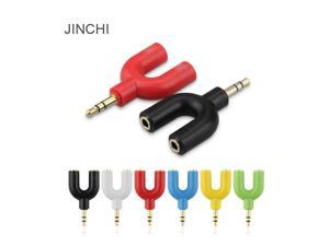 1Pcs JINCHI Headset adapter cable computer cord couple one point two 3.5mm audio adapter 1/2 splitter