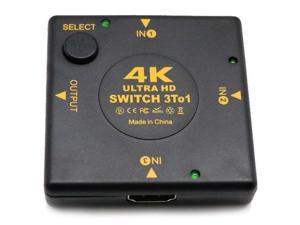 1Pcs 4K HDMI Switch Box Selector 3 In 1 Out kvm Audio Extractor Hub Splitter Switcher