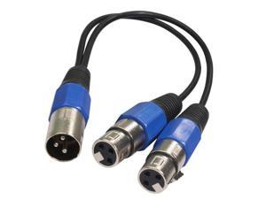 1Pcs Portable Y Splitter One Male To Two Female XLR Adapter Short Cable Cord For Mixer Microphone Speaker Amplifier