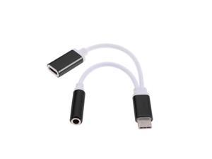 1Pcs USB Type C To 3.5mm Jack Audio Extension Cable Headphone Splitter Converter Adapter Cable Compatible with Letv Le Max 2 X820