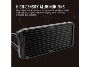 darkFlash DT240 240mm AIO Water Liquid Cooling Cooler Radiator with 120mm LED Rainbow Lighting Case Fan CPU Cooler (w/ 2pcs Rainbow fans)