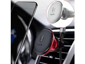 Baseus Magnetic Phone Holder Car Air Vent Bracket Mount 360 Degrees Rotation for iPhone Samsung Galaxy Note Lenovo HTC Sony Nokia Smartphones GPS and More Black
