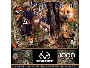 1000 piece jigsaw puzzle for adult, family, or kids - forest gathering by masterpieces - 19.25' x 26.75' - family owned american puzzle company