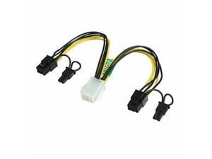ShineBear 18cm 2 Way 4 pin PSU Power Splitter Cable LP4 Molex 1 to 2 Y Adapter Cable Cable Length: As Show