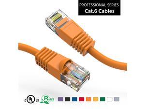 6ft (1.8M) Cat6 UTP Ethernet Network Booted Cable 6 Feet (1.8 Meters) Gigabit LAN Network Cable RJ45 High Speed Patch Cable, Orange
