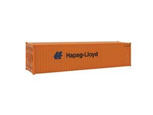 Walthers SceneMaster HO Scale Model of Hapag Lloyd (Orange Blue) 40 Hi Cube Corrugated Side Container