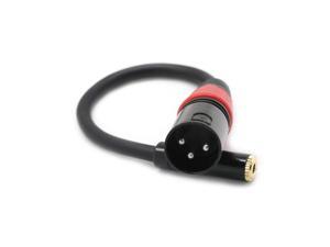0.2m XLR 3 Pin Male Plug to 3.5mm TRS 1/8inch Female Stereo Audio Adapter Microphone Extension Cable Wire (1pcs)
