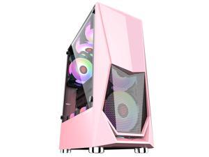 Mid-Tower ATX//M-ATX//Mini-ITX PC Gaming Computer Case,Tempered Glass,for Desktop PC Compute WSNBB Gaming Case