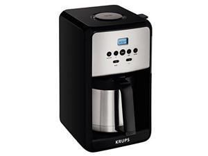 KRUPS ET351 SAVOY Programmable Thermal Stainless Steel Filter Coffee Maker Machine with Bold and 1-4 Cup Function, 12-Cup, Black KRUPS ET351 SAVOY Programmable Thermal Stainless Steel Filter Coffee Maker Machine with Bold and 1-4 Cup Function, 12-Cup, Black