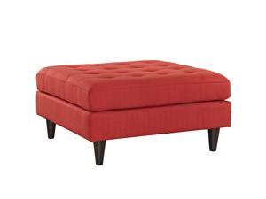 Empress Upholstered Fabric Large Ottoman - Atomic Red