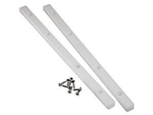 white plastic guide rails for 17mm 21/32 in grooved drawers
