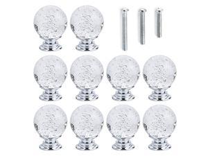 ieik 10 pcs crystal cabinet knobs round glass bubbles knobs smooth drawer pulls handle for home, cabinet, drawer and dresser wi