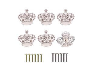 run 6 pieces creative crown cabinet knobs decorative single hole handles for home furniture closet dresser wardrobe