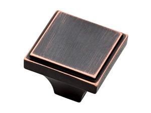 brainerd hollister square collection bronze with copper highlights square cabinet knob