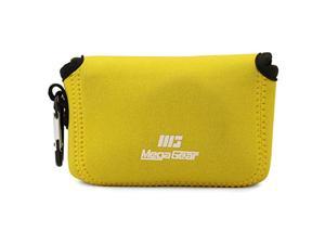 megagear mg1835 ultra light neoprene camera case compatible with nikon coolpix w150, w100, s33 - yellow