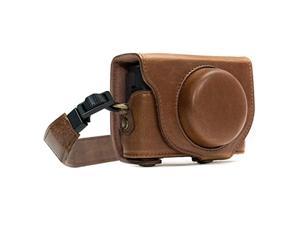 megagear ever ready protective leather camera case, bag for sony cyber-shot dsc-rx100 iv digital camera (dark brown)