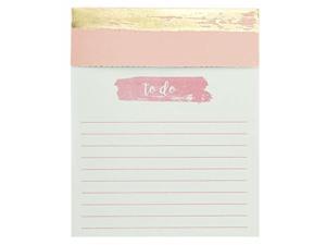 graphique brushstrokes jotter notepad, pad of paper w/ 250 tearable'to-do' ruled pages, embellished with gold foil, great for kitchen counters.