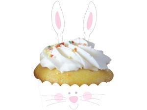 creative converting mens easter bunny ears cupcake picks and cupcake wrapper white medium