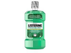 listerine freshburst antiseptic mouthwash with germ-killing oral care formula to fight bad breath, plaque and gingivitis, 500ml
