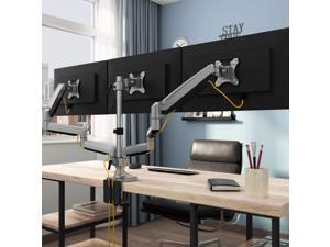 HUANUO Triple Monitor Stand Mount - Full Motion Swivel Fit for 13" - 32" Screens Vesa Mount, Height Adjustable 3 Monitor Arm Desk Stand Weight up 14.3 lbs HUANUO Triple Monitor Stand Mount - Full Motion Swivel Fit for 13" - 32" Screens Vesa Mount, Height Adjustable 3 Monitor Arm Desk Stand Weight up 14.3 lbs