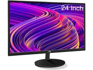 Monitor de computadora para juegos STGAubron de 24 pulgadas, FHD 1920 x 1080P, pantalla LED para PC de oficina, 99% sRGB, HDMI, VGA, ajuste de inclinación ergonómico