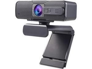 Autofocus Webcam 1080P with Privacy Cover, Noise Cancelling Mic, Full HD Web Camera Wide Screen Video Calling Recording Game Streaming, Skype Web Cam for Mac OS X Win 10 8 7 Vista XP