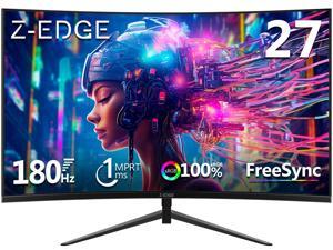 Monitor gamer curvo Z-EDGE 27" 1920 x 1080 Full HD 180 Hz 1 ms, HDMI 2.0, DP 1.4, soporta montaje en pared