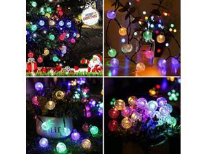 FYUU 5 Meters 50 LED String Lights Outdoor Lights Globe Crystal Balls Decorative Lighting for Garden Yard Home Party Wedding