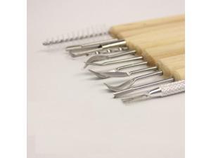 FYUU 11 Pcs/Set Clay Sculpting Tools Set with Wood Handles Ideal for Cleaning and Creating Decorative Effects